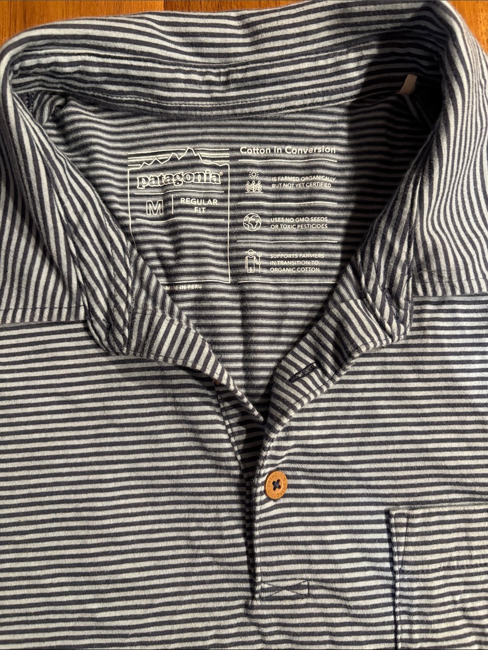 Patagonia Men’s Striped Polo - Navy & White